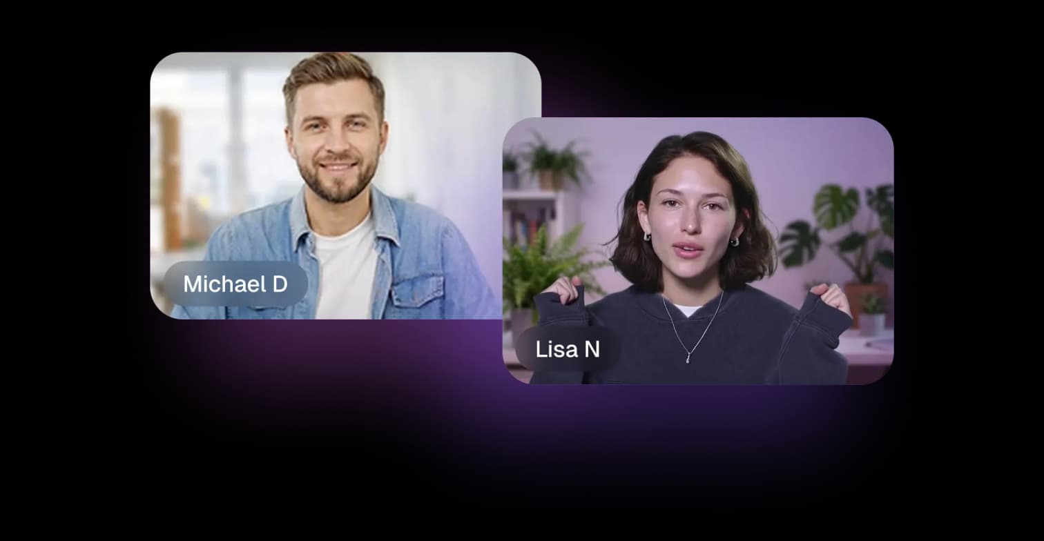 Two people rehearsing a salary negotiation in a video call